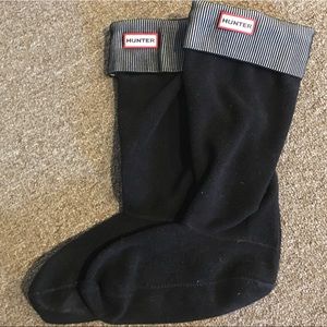 Hunter Boot Socks Black & White Striped